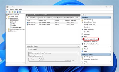 chkdsk log|How to access ChkDsk log/report .